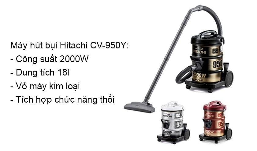 Máy hút bụi công nghiệp Hitachi CV-950Y: