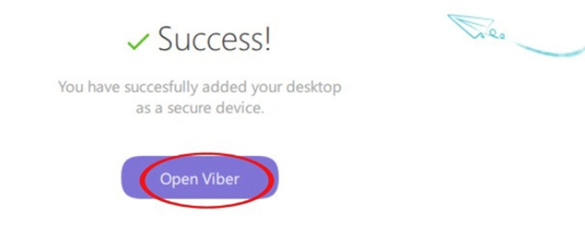 Chọn Open Viber để bắt đầu sử dụng
