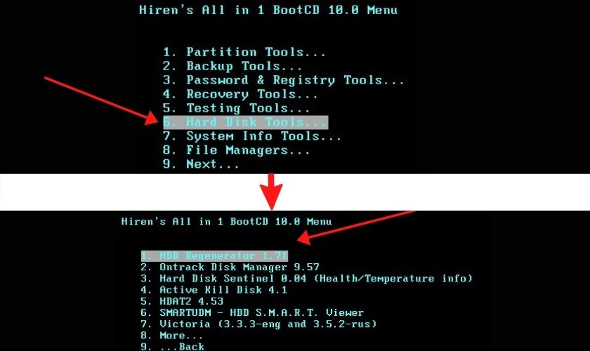 Kiểm tra Bad Sector bằng HDD Regenerator trong Hiren’s Boot