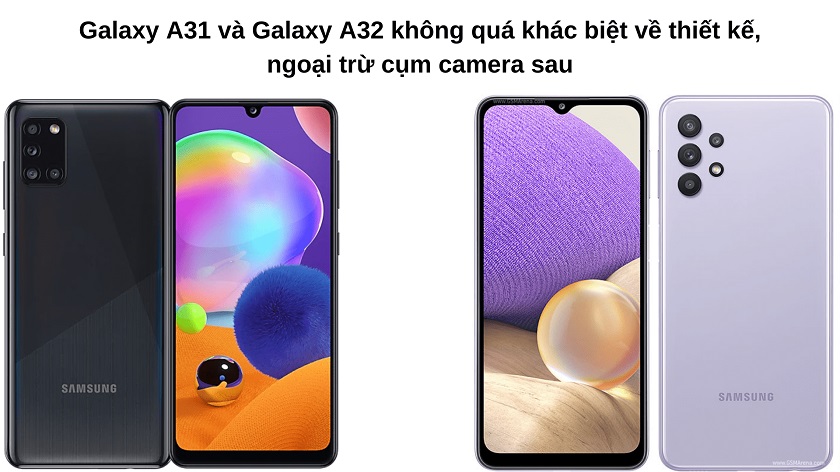 So sánh về thiết kế: Galaxy A32 bền bỉ hơn với kính Gorilla Glass 5