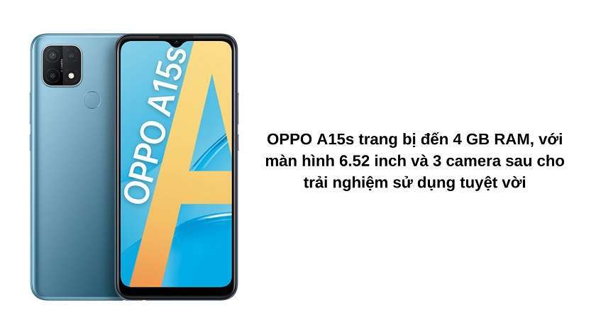 điện thoại OPPO A15s có giá chưa tới 5 triệu