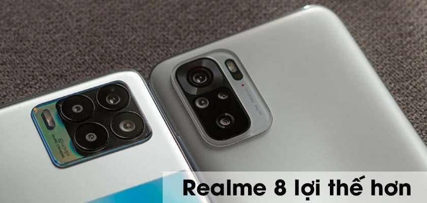 Camera trên Realme 8 nhỉnh hơn so với Redmi Note 10