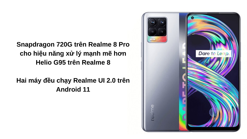 So sánh hiệu năng Realme 8 và Realme 8 Pro