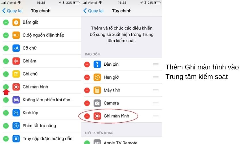 Sử dụng trình Ghi màn hình của iPhone 11 Pro Max