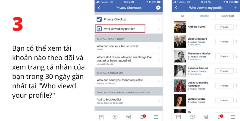 Xem ai vào Facebook của mình nhiều nhất bằng điện thoại iPhone