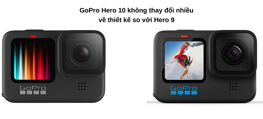 So sánh camera hành trình GoPro Hero 10 với GoPro Hero 9