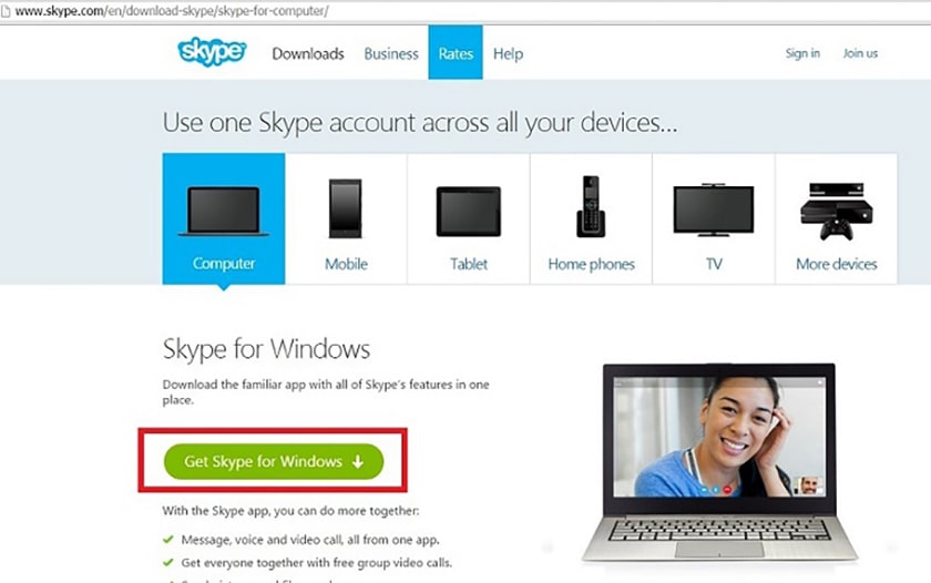 Hướng dẫn tải Skype cho máy tính Win 10 và Win 7