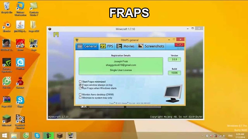 FRAPS - phần mềm kiểm tra nguồn máy tính cho game thủ