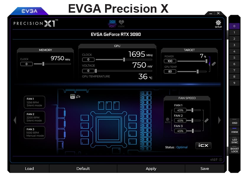 Kiểm tra nguồn máy tính qua EVGA Precision X