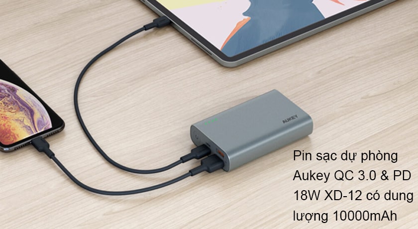 Aukey Quick Charge 3.0 & PD 18W 10000mAh XD-12