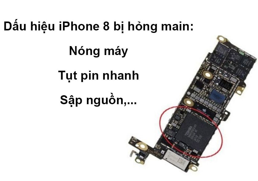 iPhone 8 bị hỏng main - dấu hiệu là gì?
