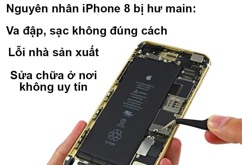 Nguyên nhân iPhone 8 bị hư hỏng main là gì?