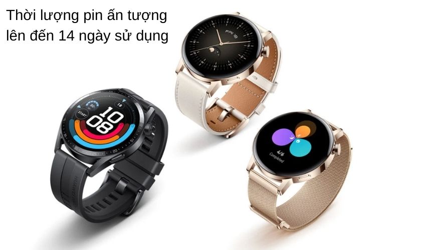 Thời lượng pin của Huawei Watch GT 3 đạt con số ấn tượng