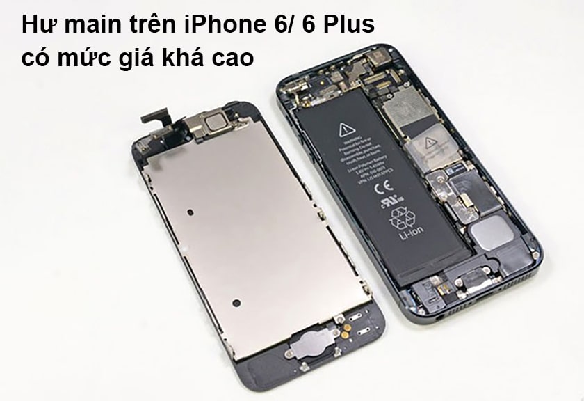Hư main trên iPhone 6/ iPhone 6 Plus giá bao nhiêu?