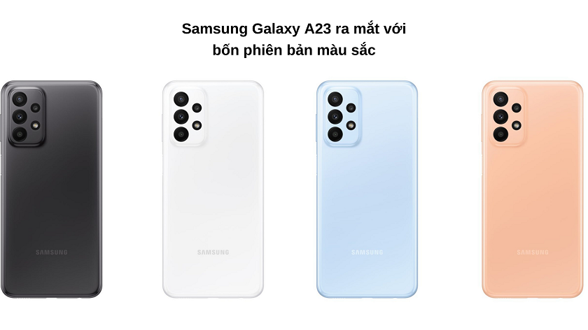 Điện thoại Samsung Galaxy A23 có mấy màu