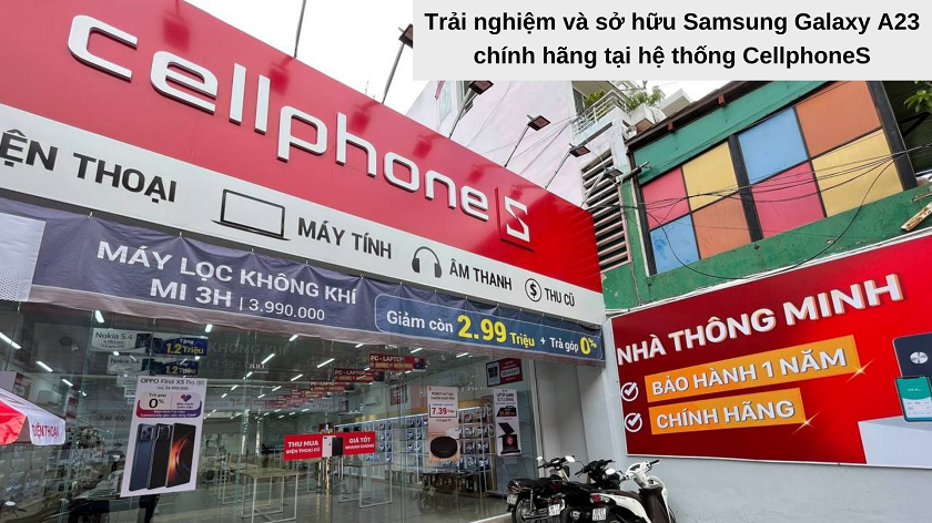 Điện thoại Samsung Galaxy A23 chính hãng giá rẻ tại CellphoneS