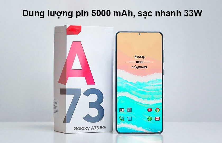 Đánh giá Samsung Galaxy A73 về Pin