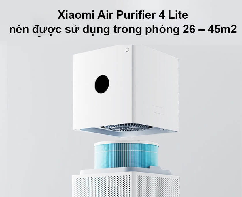 Chọn máy lọc khí Xiaomi Air Purifier 4 Lite phù hợp với diện tích phòng