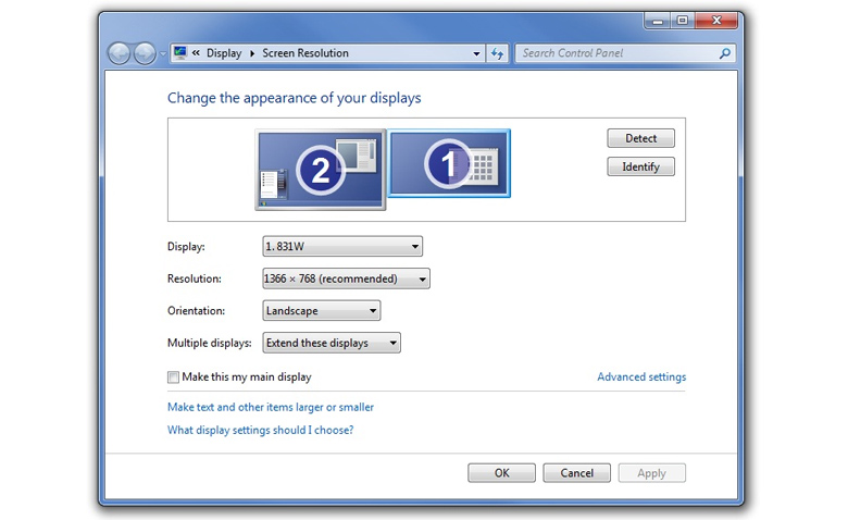 Cách kết nối Laptop với màn hình ngoài trên Windows 7 - Ảnh 2