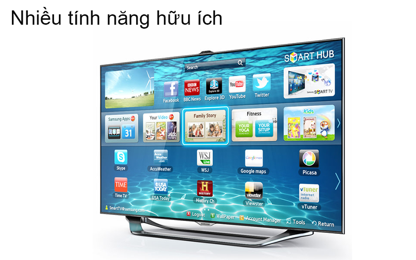 Tv Samsung được trang bị nhiều tính năng công nghệ hiện đại