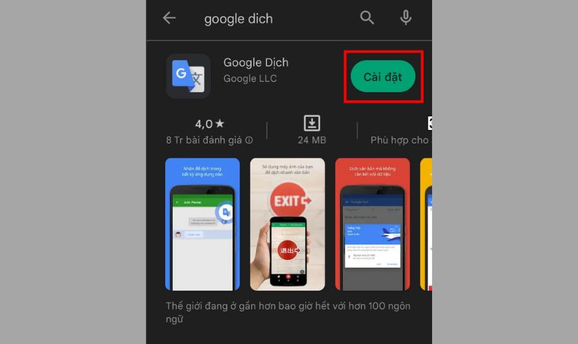 tải app google translate về điện thoại