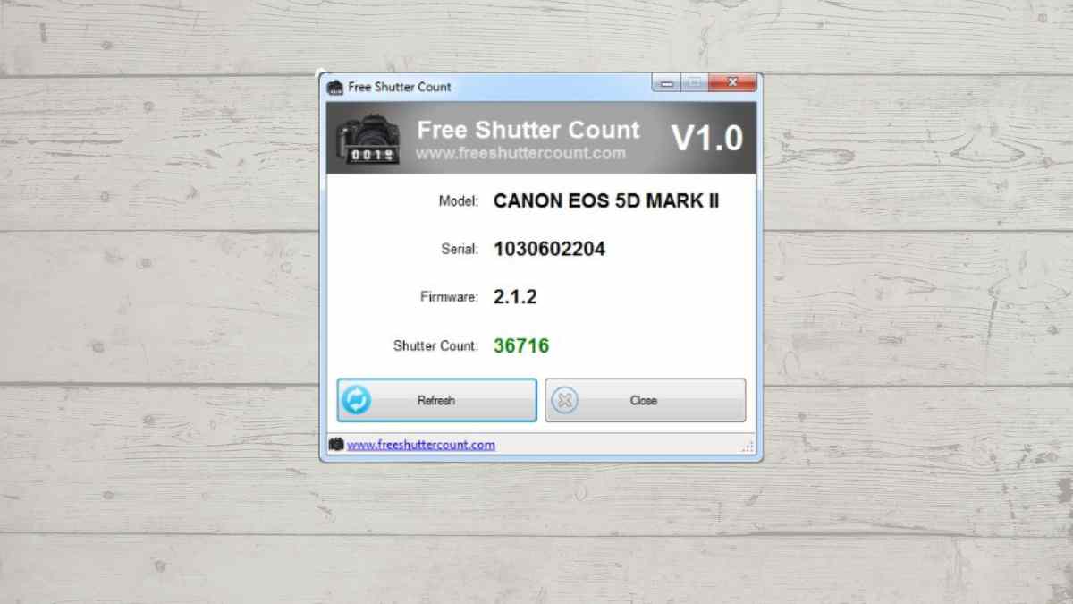 Sử dụng ứng dụng camera Shutter Count
