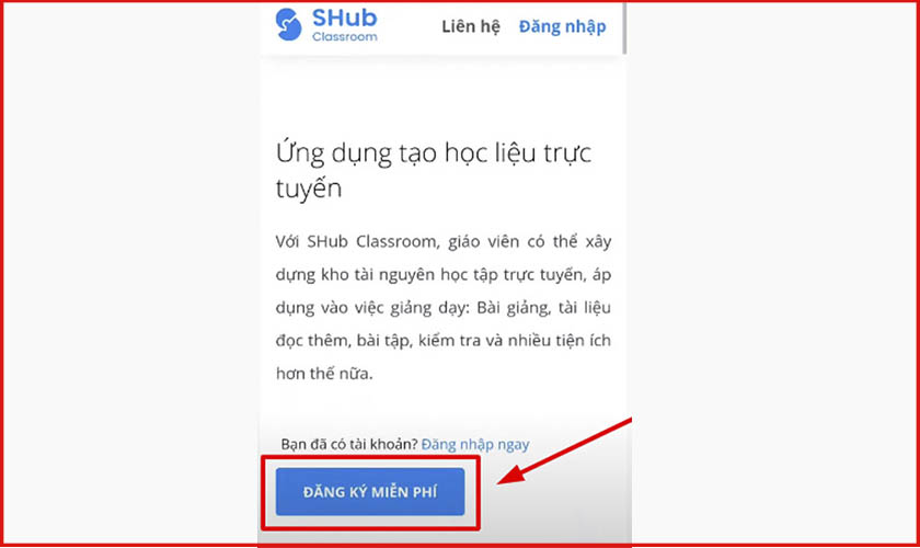 Cách đăng ký tạo tài khoản SHub Classroom cho học sinh 