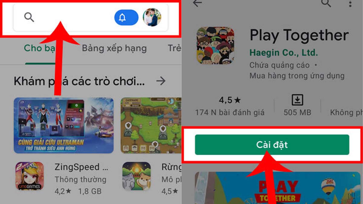 cách tải Play Together trên điện thoại Android
