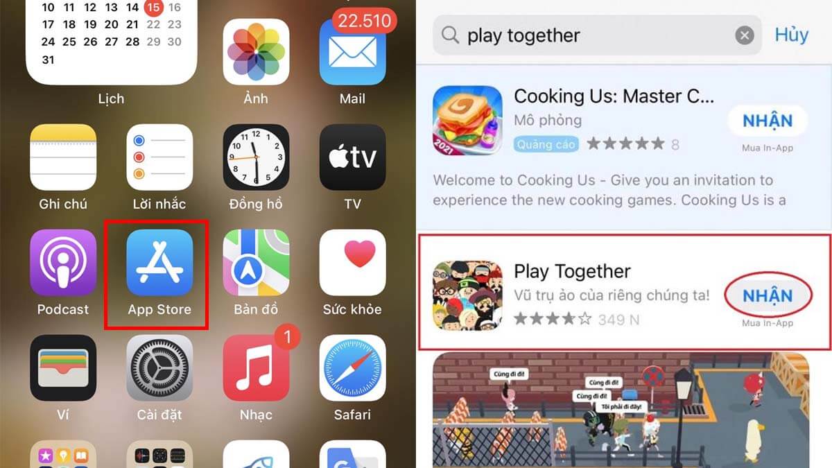 cách tải Play Together trên điện thoại iOS