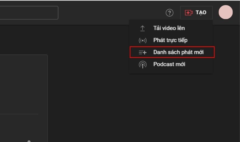 Cho phép thêm và quản lý danh sách video trên YouTube Studio máy tính 