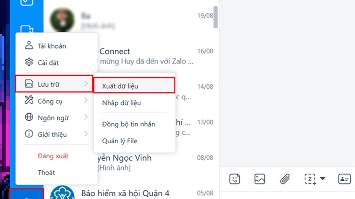 Cách khôi phục tin nhắn Zalo trên máy tính
