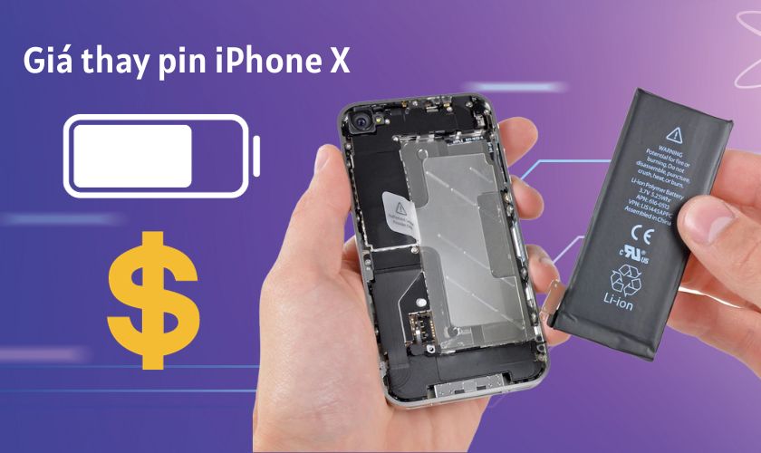 Giá thay pin cho iPhone X uy tín tại Điện Thoại Vui