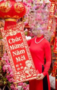 Phông nền ghép ảnh mặc áo dài