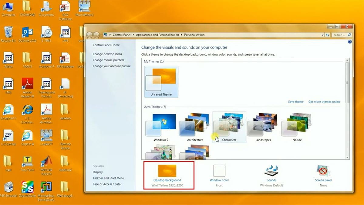 Cách đổi hình nền máy tính dành cho hệ điều hành Windows 7