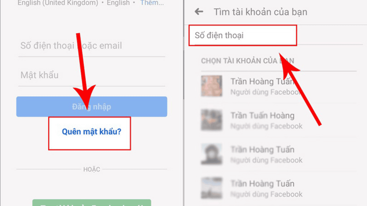 Cách khôi phục tài khoản Facebook bằng số điện thoại