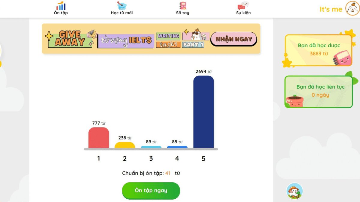 Web học tiếng Anh miễn phí MochiVocab